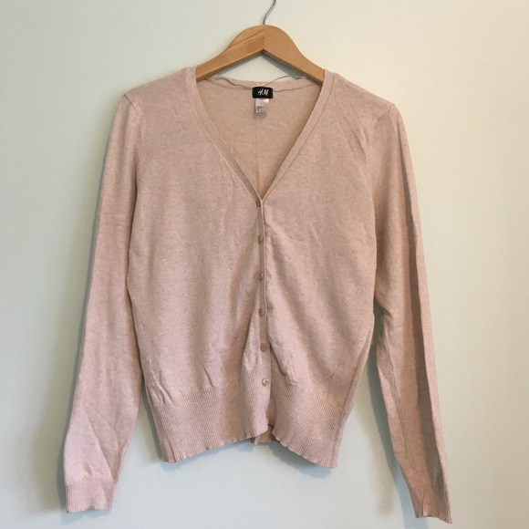 H&M Classic Tan Cardigan Large - Picture 1 of 5